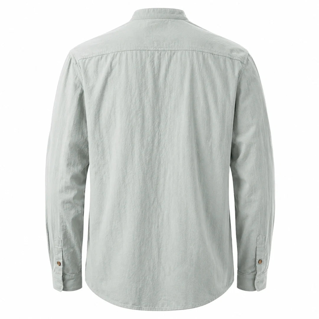 Mito - Men's Ultra Comfortable Band Collar Shirt