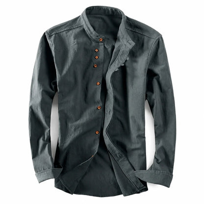 Mito - Men's Ultra Comfortable Band Collar Shirt