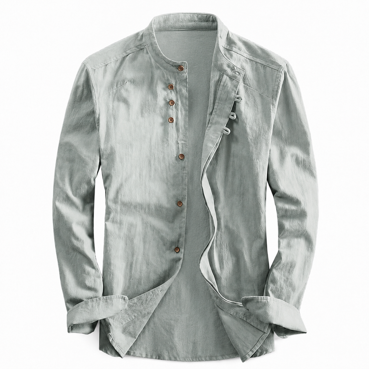 Mito - Men's Ultra Comfortable Band Collar Shirt