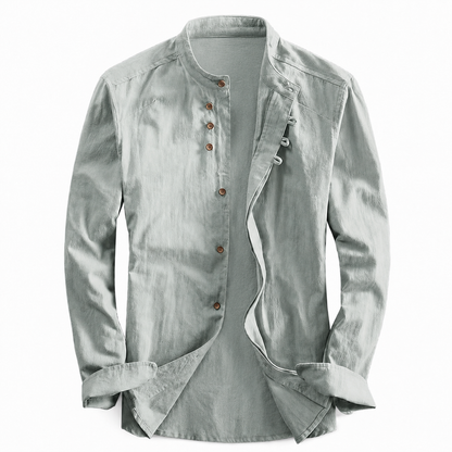 Mito - Men's Ultra Comfortable Band Collar Shirt