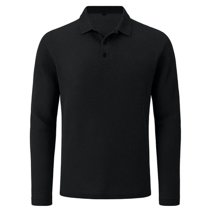 Hudson - Men's Ultra Comfortable Long Sleeve Polo Shirt