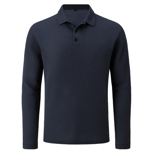Hudson - Men's Ultra Comfortable Long Sleeve Polo Shirt