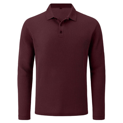 Hudson - Men's Ultra Comfortable Long Sleeve Polo Shirt