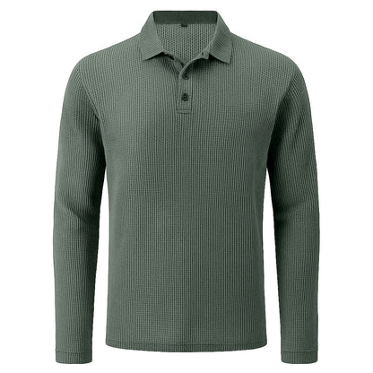 Hudson - Men's Ultra Comfortable Long Sleeve Polo Shirt