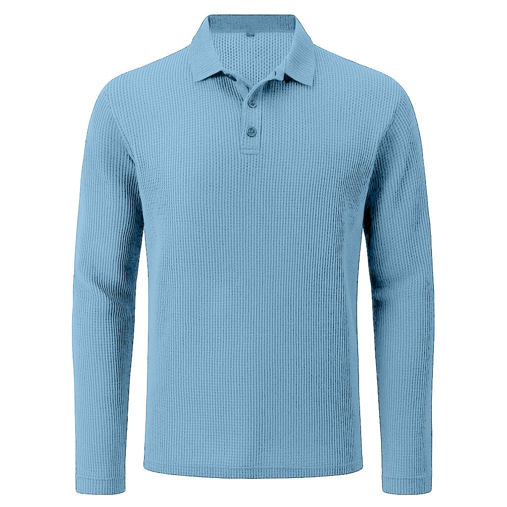 Hudson - Men's Ultra Comfortable Long Sleeve Polo Shirt