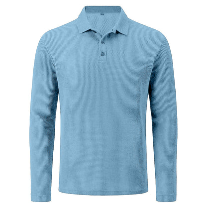 Hudson - Men's Ultra Comfortable Long Sleeve Polo Shirt