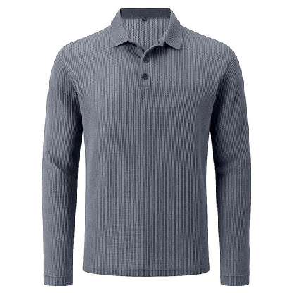 Hudson - Men's Ultra Comfortable Long Sleeve Polo Shirt