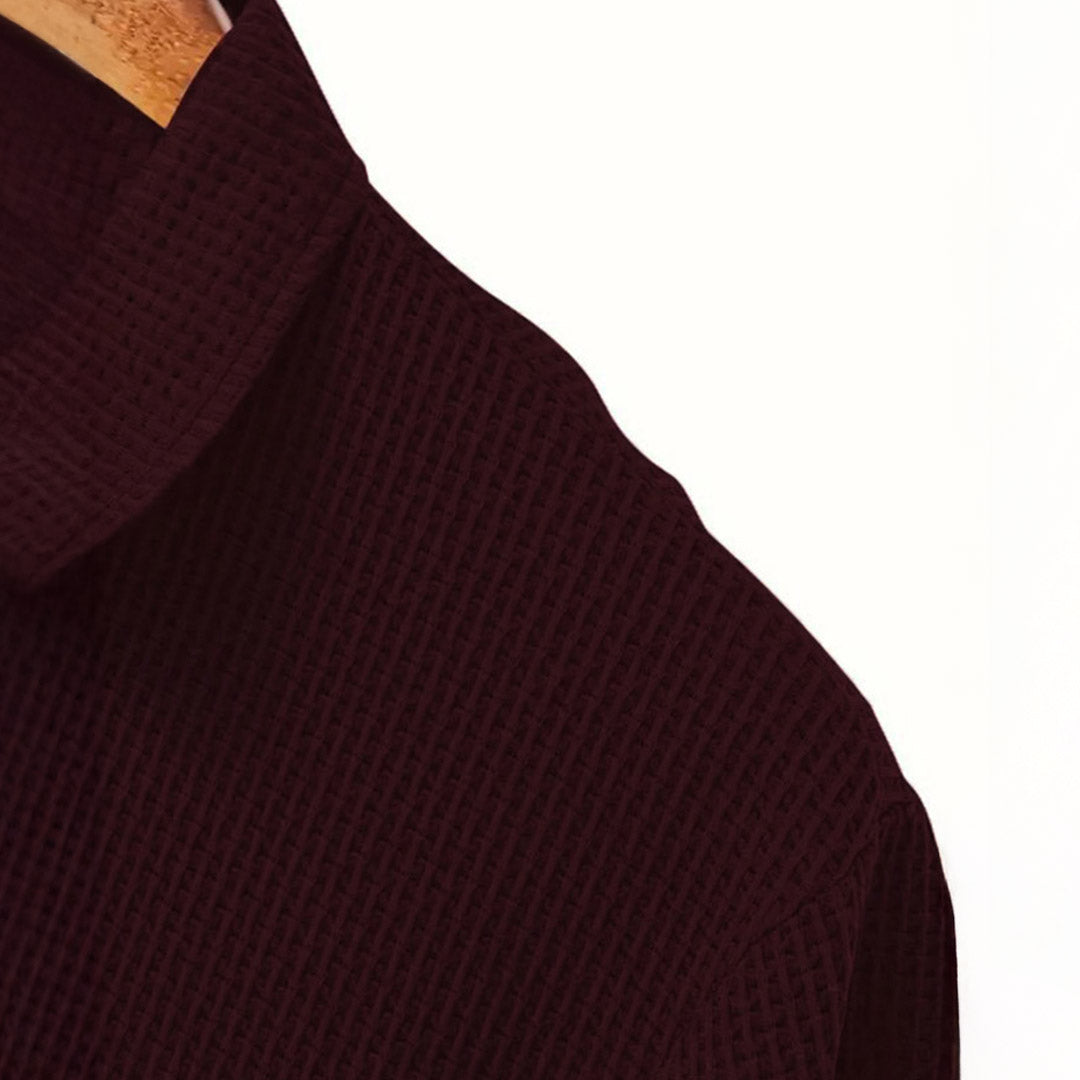 Hudson - Men's Ultra Comfortable Long Sleeve Polo Shirt