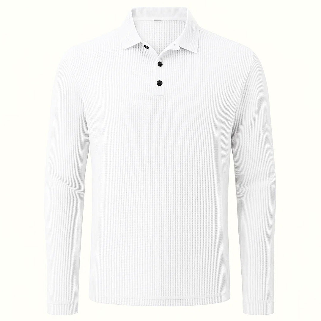 Hudson - Men's Ultra Comfortable Long Sleeve Polo Shirt