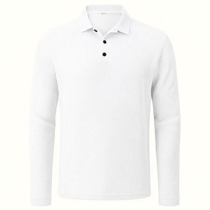 Hudson - Men's Ultra Comfortable Long Sleeve Polo Shirt